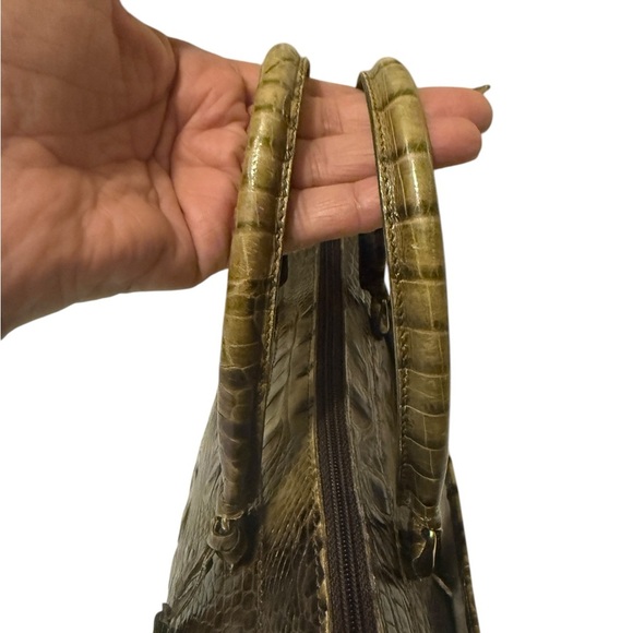 Brown Crocodile Embossed Handbag - Picture 13 of 16